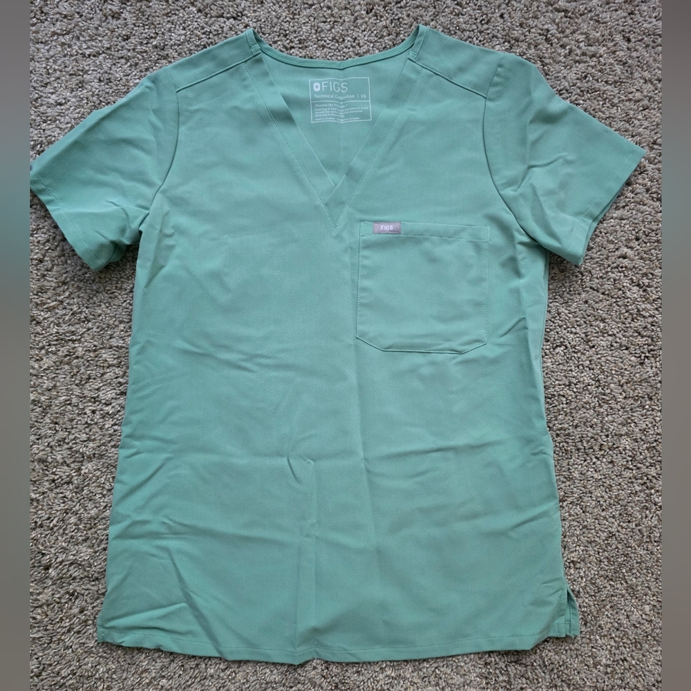 Figs Catarina Scrub Top | Jade Green  | Xs